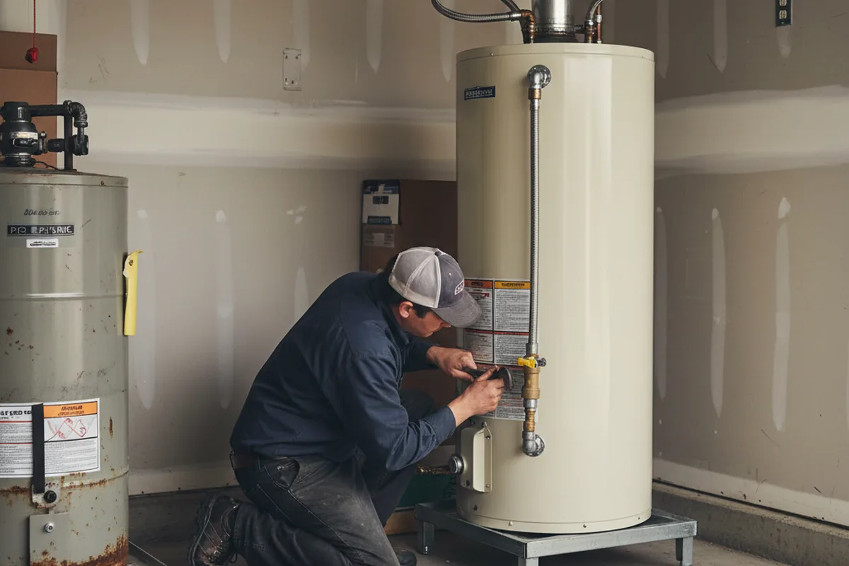 Water heater and shutoff valve replacement in Shawneetown